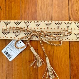 Anthropologie leather and elastic belt